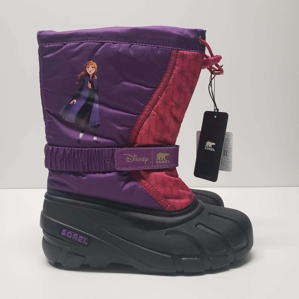 SOREL x Frozen Anna Flurry Weather Resistant Snow Boot Youth Size 5m